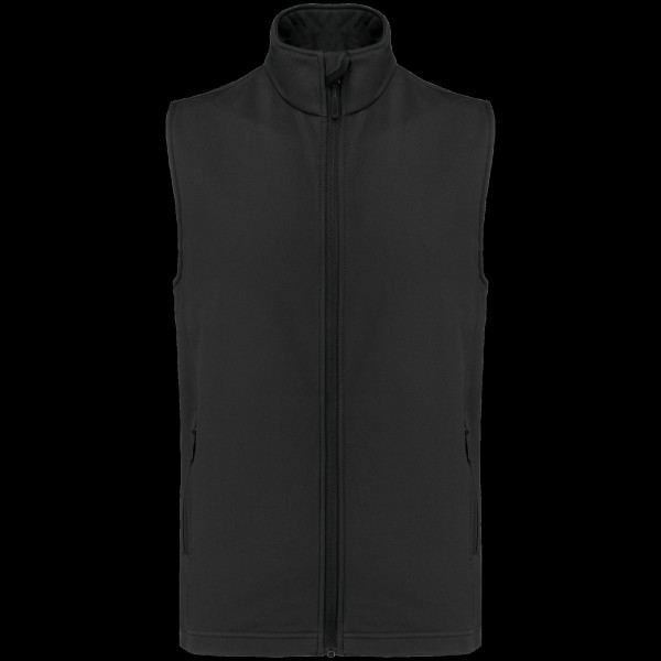 Bodywarmer softshell écoresponsable unisexe 2 couches personnalisé – Vêtement publicitaire en polyester recyclé pour entreprises