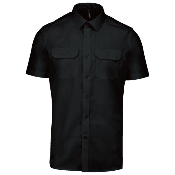 Chemise pilote manches courtes homme personnalisable pour communication professionnelle – BCM Goodies