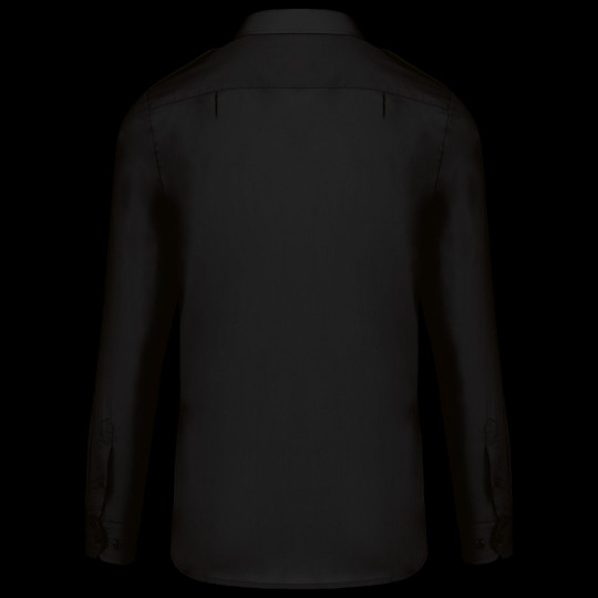 Chemise pilote manches longues homme personnalisable – Vêtement professionnel B2B pour équipes et événements d’entreprise