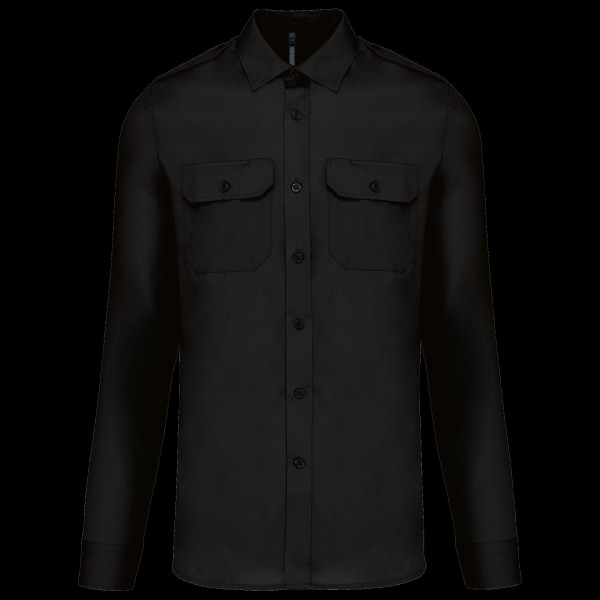 Chemise pilote manches longues homme personnalisable – Vêtement professionnel B2B pour équipes et événements d’entreprise
