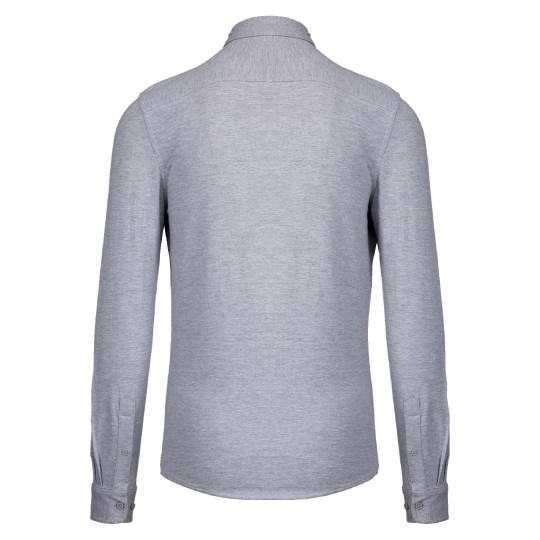 Chemise maille piquée manches longues personnalisable – Textile d’entreprise pour communication et cohésion – BCM Goodies