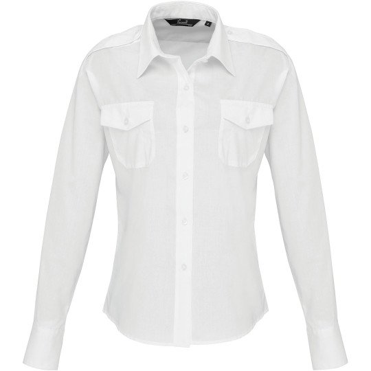Chemise Femme manches longues Pilote personnalisable pour entreprises – Vêtement professionnel B2B