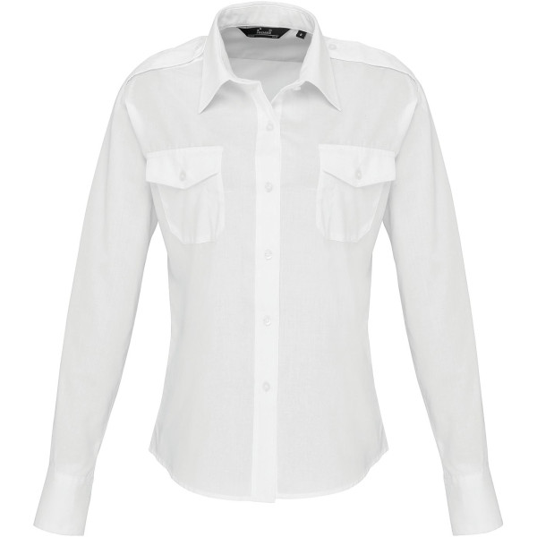 Chemise Femme manches longues Pilote personnalisable pour entreprises – Vêtement professionnel B2B