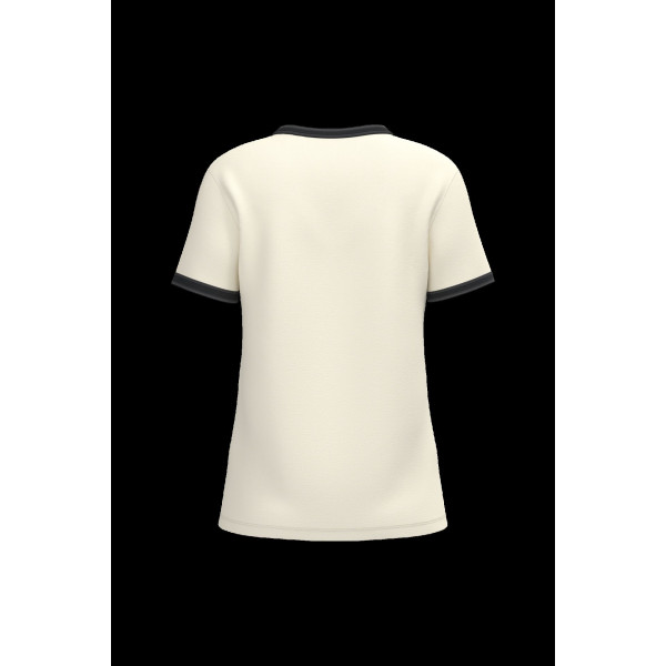 T-shirt ringer écoresponsable à bords contrastés effet délavé femme – Personnalisation pour communication B2B et objets publicit
