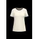 T-shirt ringer écoresponsable à bords contrastés effet délavé femme – Personnalisation pour communication B2B et objets publicit