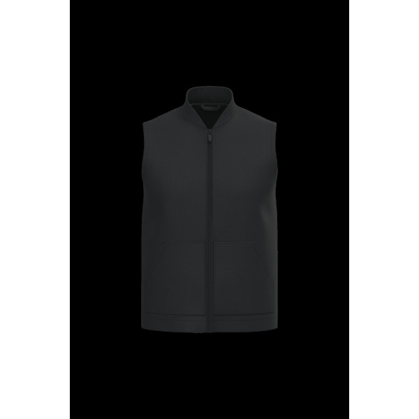 Bodywarmer rembourré en sergé écoresponsable personnalisable à col teddy unisexe pour entreprises – BCM Goodies