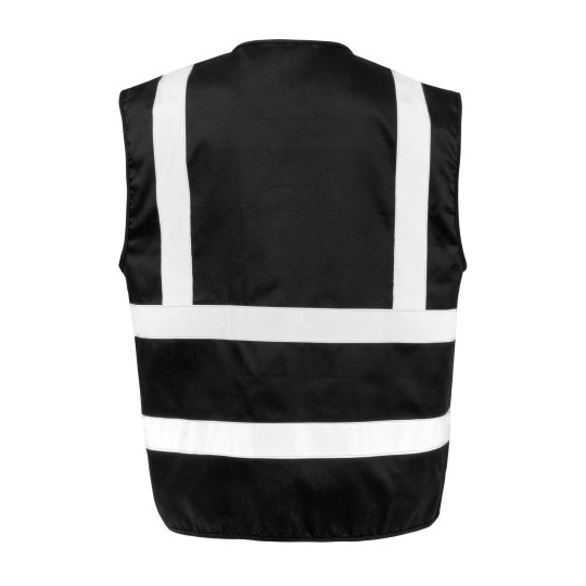 Gilet de sécurité zippé personnalisable haute visibilité avec bandes réfléchissantes – BCM Goodies