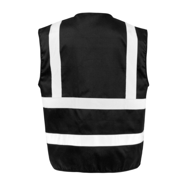 Gilet de sécurité zippé personnalisable haute visibilité avec bandes réfléchissantes – BCM Goodies