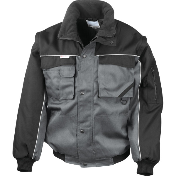 Blouson manches amovibles Heavy Duty personnalisable – Vêtement professionnel robuste pour communication B2B – BCM Goodies