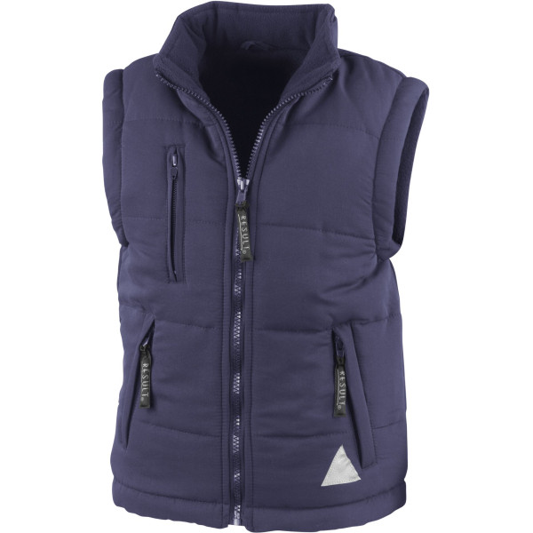 Bodywarmer doublé enfant personnalisable – Communication textile entreprise et association