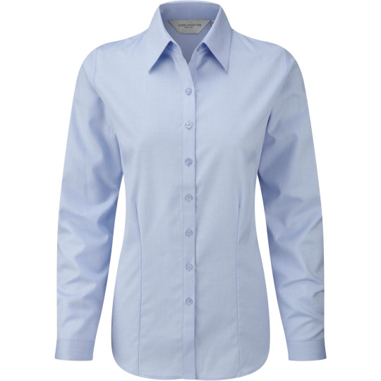 Chemise femme manches longues à chevrons personnalisable – Vêtement professionnel pour événement d’entreprise – BCM Goodies