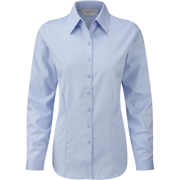 Chemise femme manches longues à chevrons personnalisable – Vêtement professionnel pour événement d’entreprise – BCM Goodies