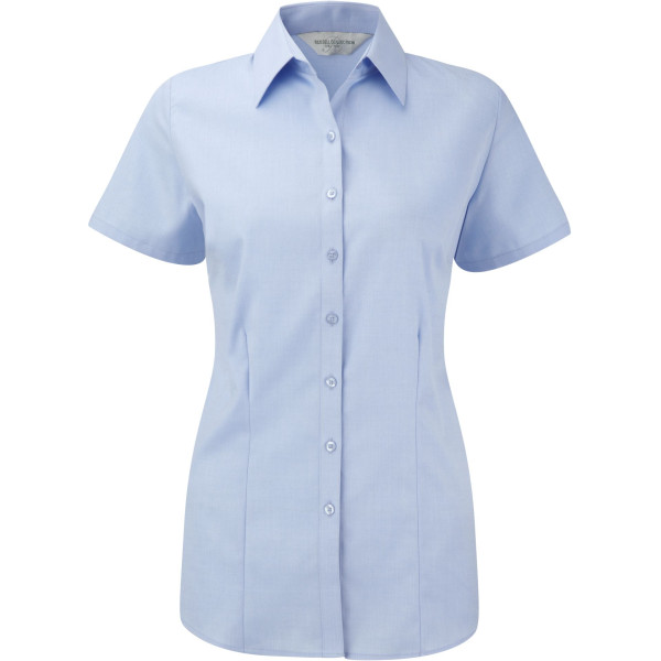 Chemise femme manches courtes à chevrons personnalisable – Communication d’entreprise et événementiel