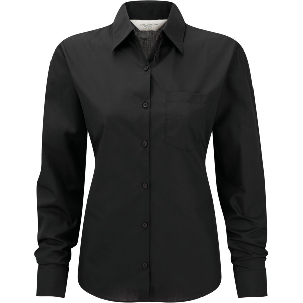 Chemise femme popeline polycoton manches longues personnalisable – Vêtement professionnel pour entreprises | BCM Goodies