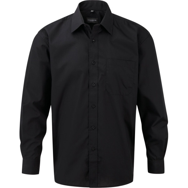 Chemise homme popeline polycoton manches longues – vêtement professionnel personnalisable pour entreprises