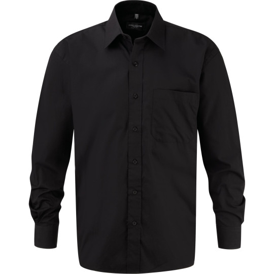 Chemise homme popeline pur coton manches longues personnalisable – Goodie entreprise textile BCM Goodies