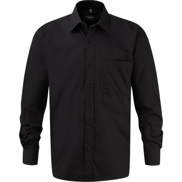 Chemise homme popeline pur coton manches longues personnalisable – Goodie entreprise textile BCM Goodies