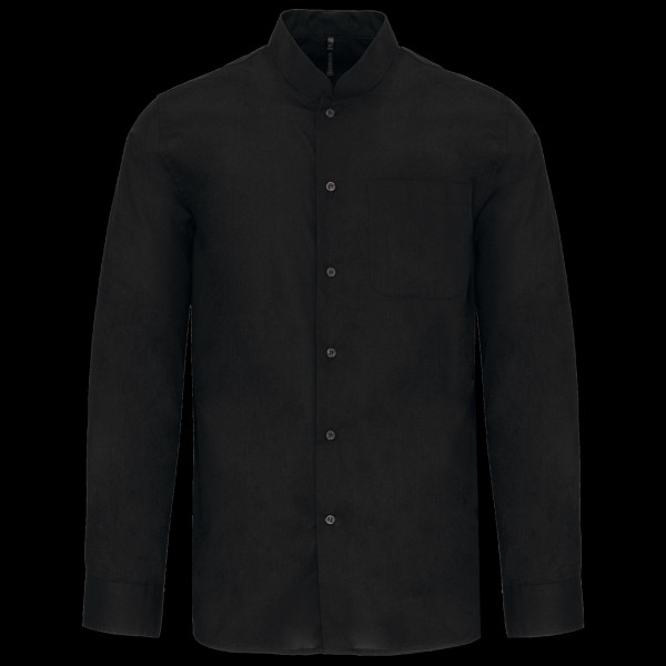 Chemise col mao manches longues personnalisable pour entreprises – BCM Goodies