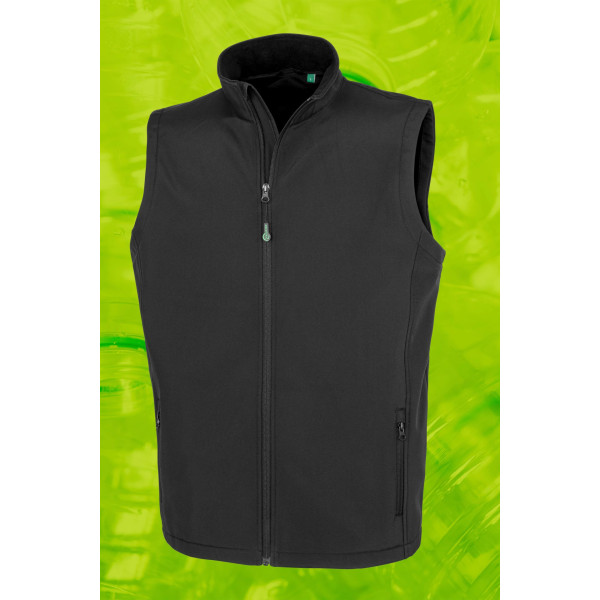 Bodywarmer softshell homme recyclé personnalisable - vêtement d’entreprise écoresponsable BCM Goodies