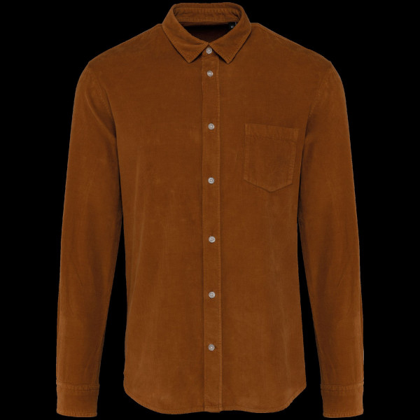 Chemise manches longues en velours homme personnalisable – Textile publicitaire pour entreprises | BCM Goodies