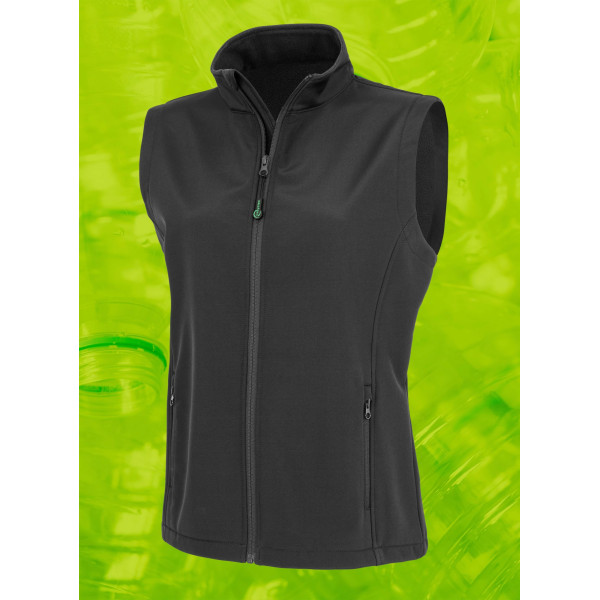 Bodywarmer softshell femme recyclé personnalisé – Vêtement d’entreprise écologique pour communication responsable