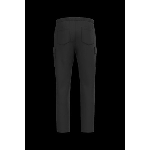 Pantalon cargo écoresponsable délavé French Terry homme en coton biologique et polyester recyclé – Personnalisation pour entrepr