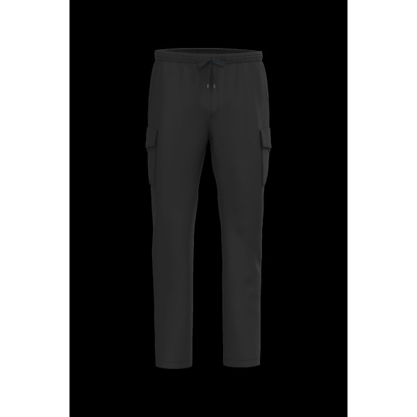 Pantalon cargo écoresponsable délavé French Terry homme en coton biologique et polyester recyclé – Personnalisation pour entrepr
