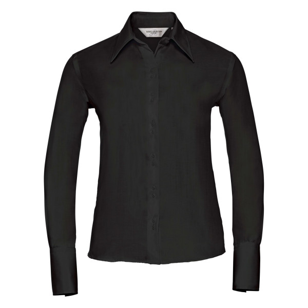 Chemise femme manches longues Non Iron personnalisable - Vêtement d'entreprise 100% coton pour communication professionnell