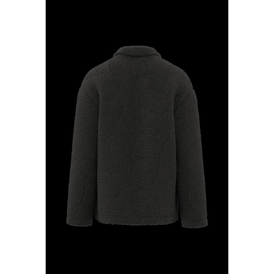 Surchemise à épaules tombantes en sherpa personnalisable unisexe – Vêtement d’entreprise durable pour communication par l’objet