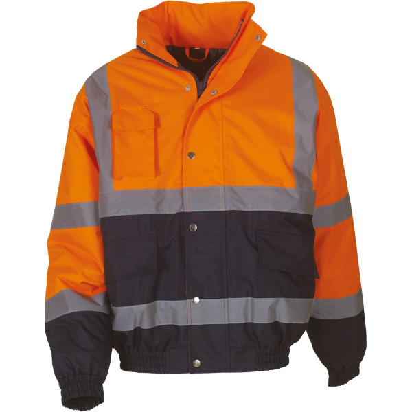 Blouson bicolore haute visibilité personnalisable – Vêtement professionnel norme EN ISO471:2013 catégorie 3 – BCM Goodies