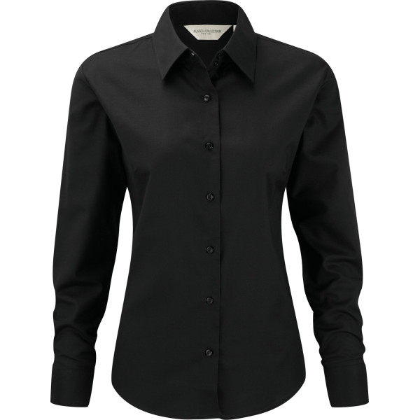 Chemise femme manches longues Oxford – vêtement professionnel personnalisable, entretien facile