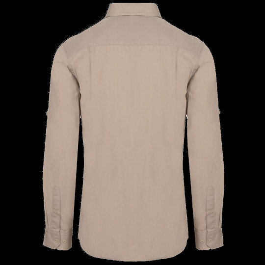 Chemise safari manches longues homme personnalisable – Communication d’entreprise et cadeaux d’affaires