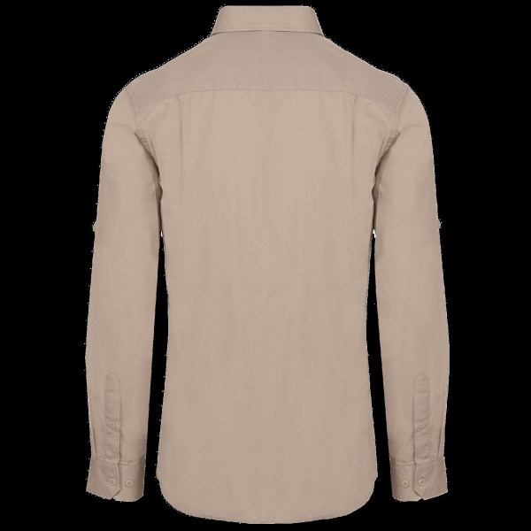 Chemise safari manches longues homme personnalisable – Communication d’entreprise et cadeaux d’affaires
