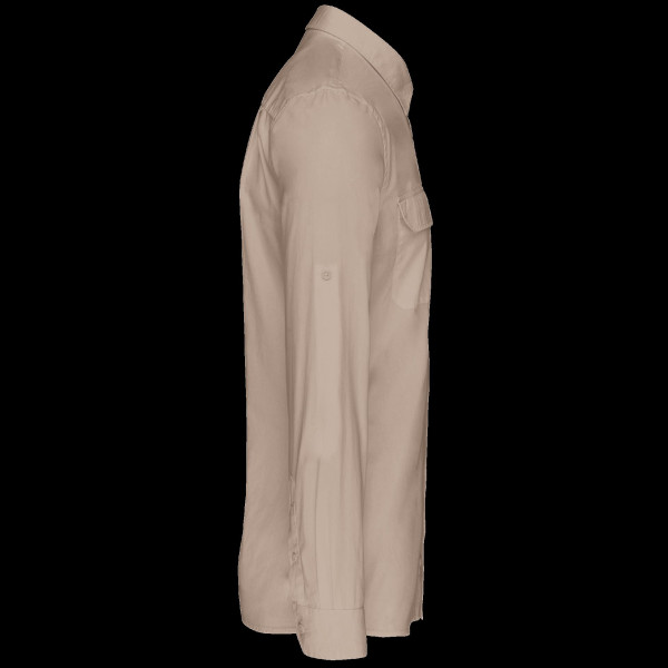 Chemise safari manches longues homme personnalisable – Communication d’entreprise et cadeaux d’affaires