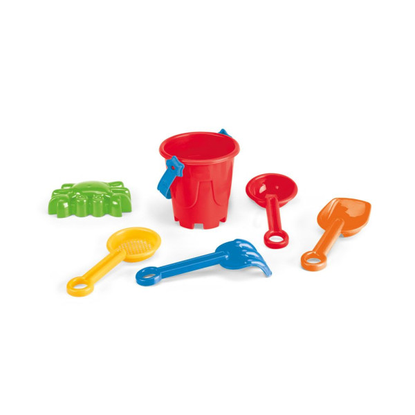 Seau de plage personnalisé VALLARTA en PP avec 5 accessoires - BCM Goodies
