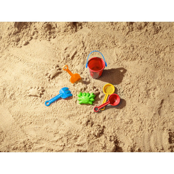 Seau de plage personnalisé VALLARTA en PP avec 5 accessoires - BCM Goodies
