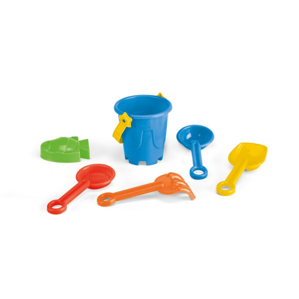 Seau de plage personnalisé VALLARTA en PP avec 5 accessoires - BCM Goodies
