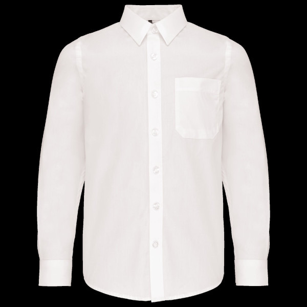 Chemise popeline manches longues enfant personnalisable pour communication d'entreprise - BCM Goodies