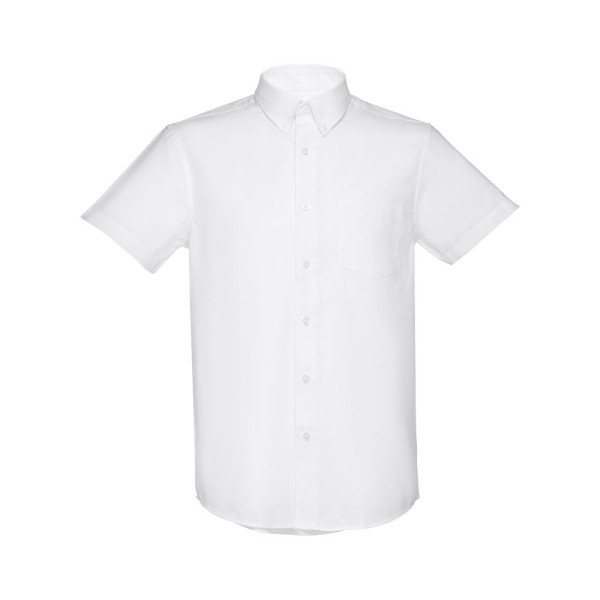 Chemise Oxford à Manches Courtes Homme THC LONDON WH - Blanche - BCM Goodies