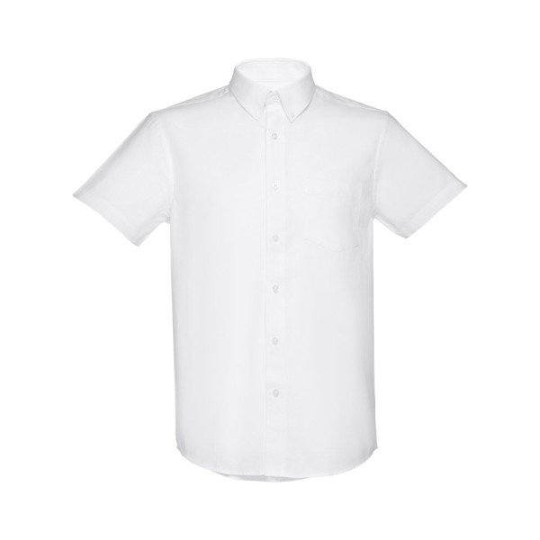 Chemise Oxford à Manches Courtes Homme THC LONDON WH - Blanche - BCM Goodies