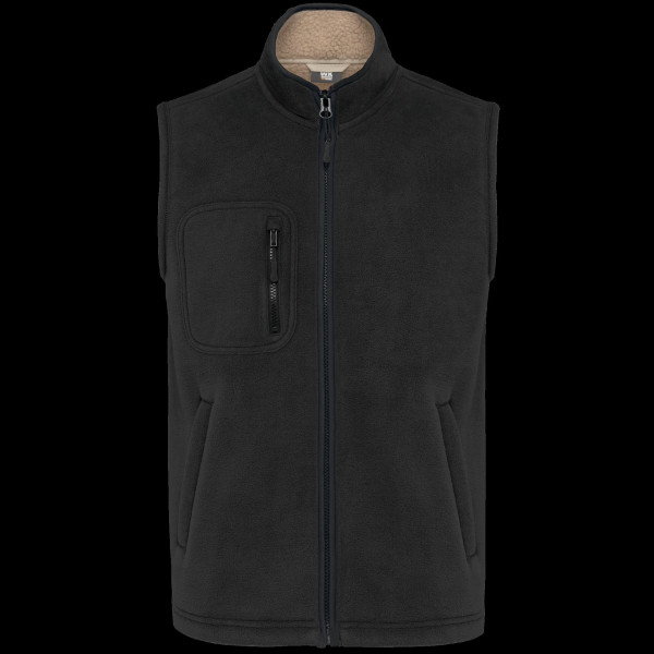 Bodywarmer polaire personnalisable avec intérieur sherpa unisexe – vêtement d’entreprise pour communication et fidélisation