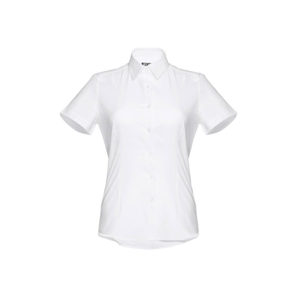 Chemise Oxford à manches courtes pour femmes - THC London Women WH - Blanche