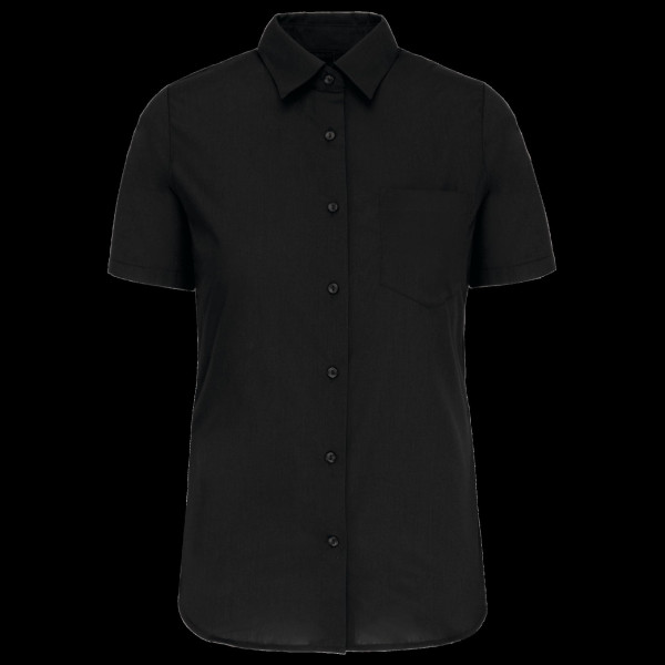 Chemise popeline manches courtes femme personnalisable – Vêtement d’entreprise pour communication et fidélisation