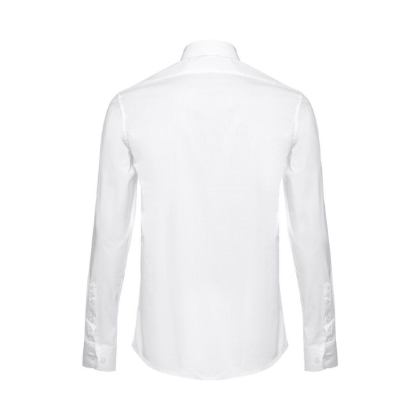 Chemise en popeline blanche à manches longues pour hommes - THC PARIS WH