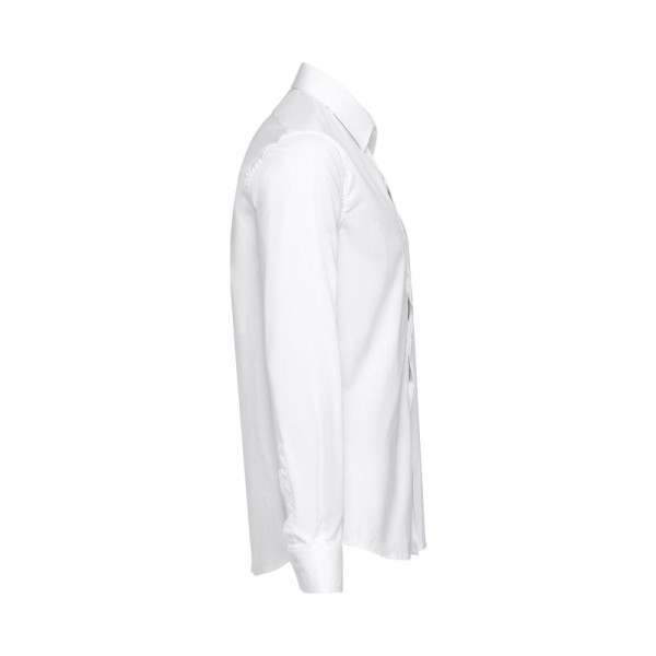 Chemise en popeline blanche à manches longues pour hommes - THC PARIS WH