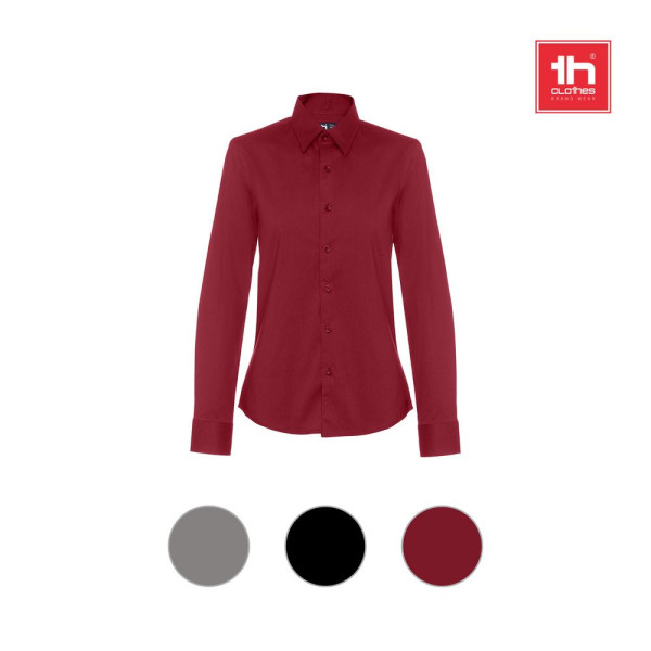 Chemise en popeline à manches longues pour femmes THC PARIS WOMEN - BCM Goodies