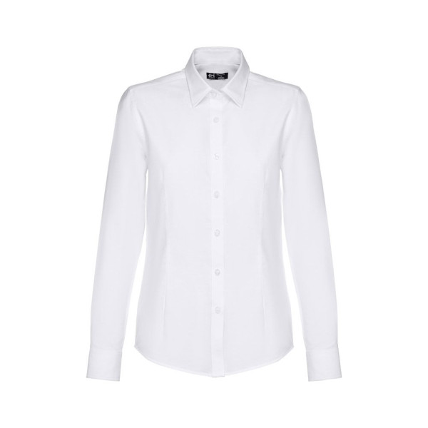 Chemise Oxford Blanche à Manches Longues pour Femmes - Personnalisable | BCM Goodies