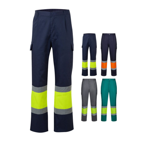 Pantalon bicolore en sergé VL ARTEMIS - Pantalon publicitaire de qualité pour entreprises