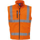 Bodywarmer softshell haute visibilité personnalisé – vêtement publicitaire conforme EN ISO20471 pour entreprises