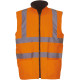 Bodywarmer réversible haute visibilité personnalisable – Vêtement professionnel conforme EN ISO20471 catégorie 2 | BCM Goodies